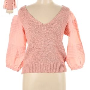 La Vie Rebecca Taylor Pink Crochet Top